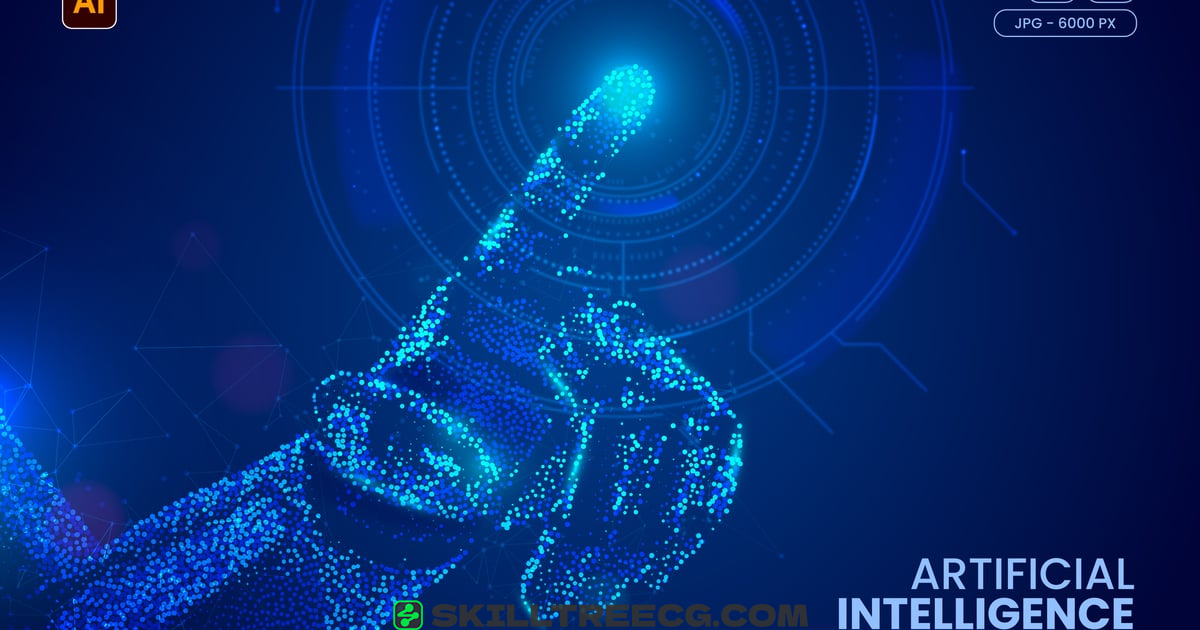 Artificial Intelligence Robotic Finger Background（860678）-技能树
